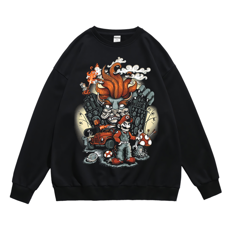Men's and Women's Game Mario Spring and Autumn Sweater Cartoon